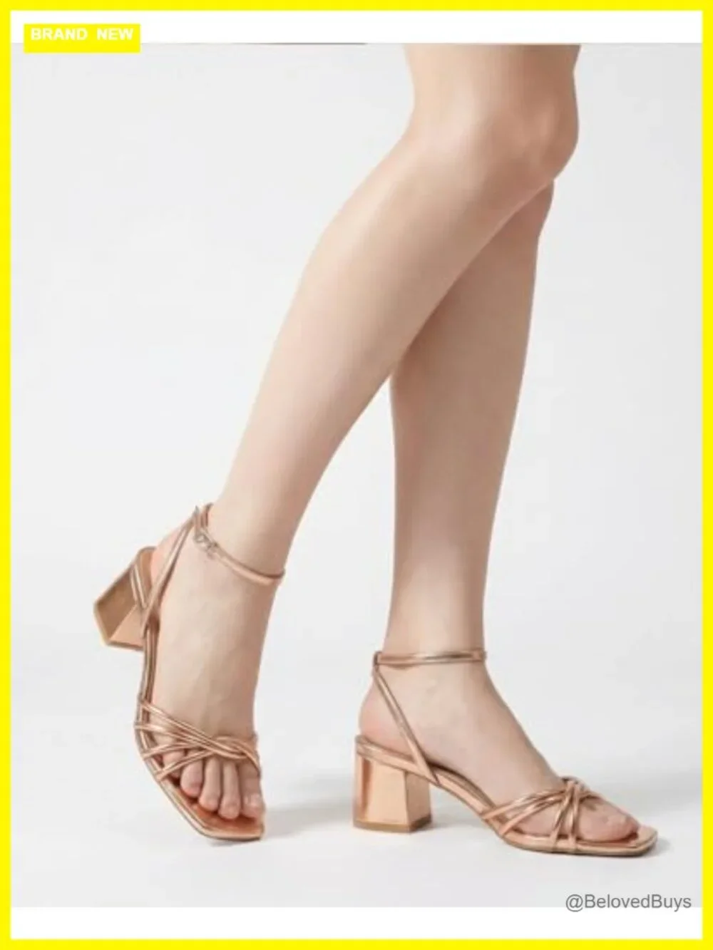 Strappy Square Toe Chunky Heel Sandals Women 2 Inch Block Heel